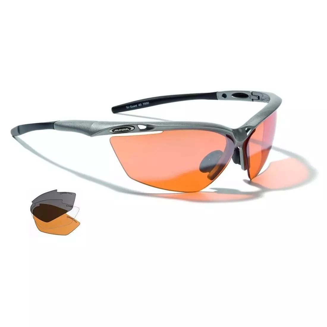 ALPINA TRI-GUARD50 - sportszemüveg - szín: ezüst