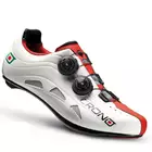 CRONO FUTURA2 NYLON országúti kerékpáros cipő, fehér és piros