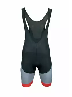 DEKO CHARCOAL - férfi kerékpáros szett: rövidnadrág + mez, fekete, szürke és piros