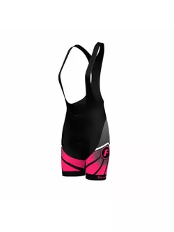 FDX 1020 női kerékpáros rövidnadrág, fekete és rózsaszín