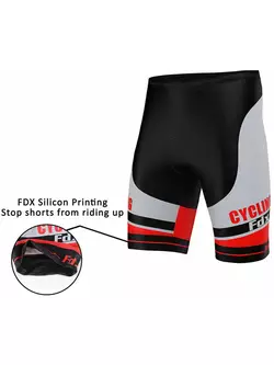 FDX 1070 férfi biblia kerékpáros rövidnadrág, fekete és piros