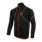 FDX 1300 téli kerékpáros kabát, Softshell, fekete-piros