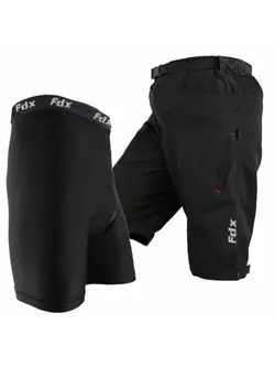 FDX 2010 férfi MTB kerékpáros rövidnadrág fekete