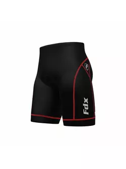 FDX 990 férfi Bibless kerékpáros rövidnadrág, fekete és piros
