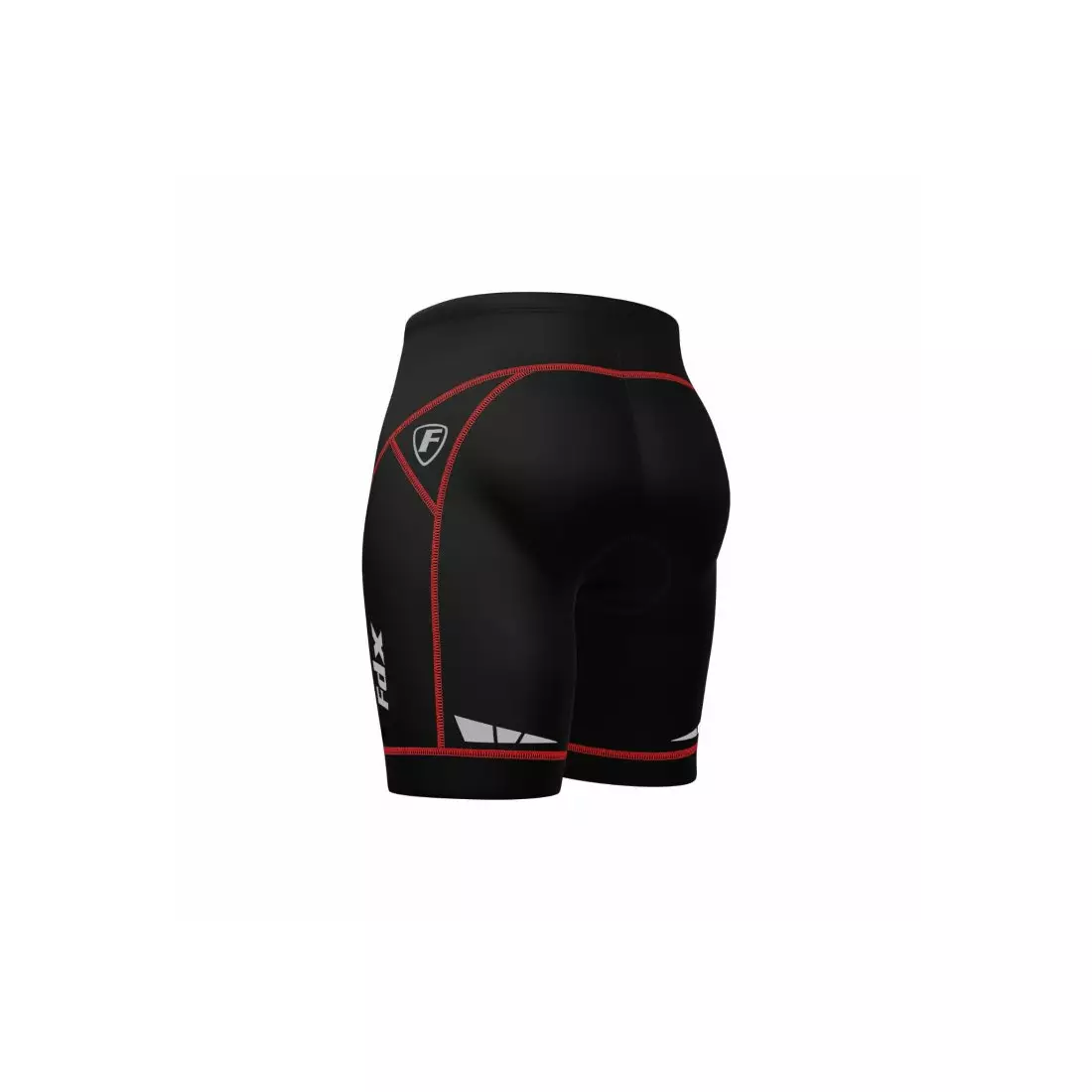 FDX 990 férfi Bibless kerékpáros rövidnadrág, fekete és piros