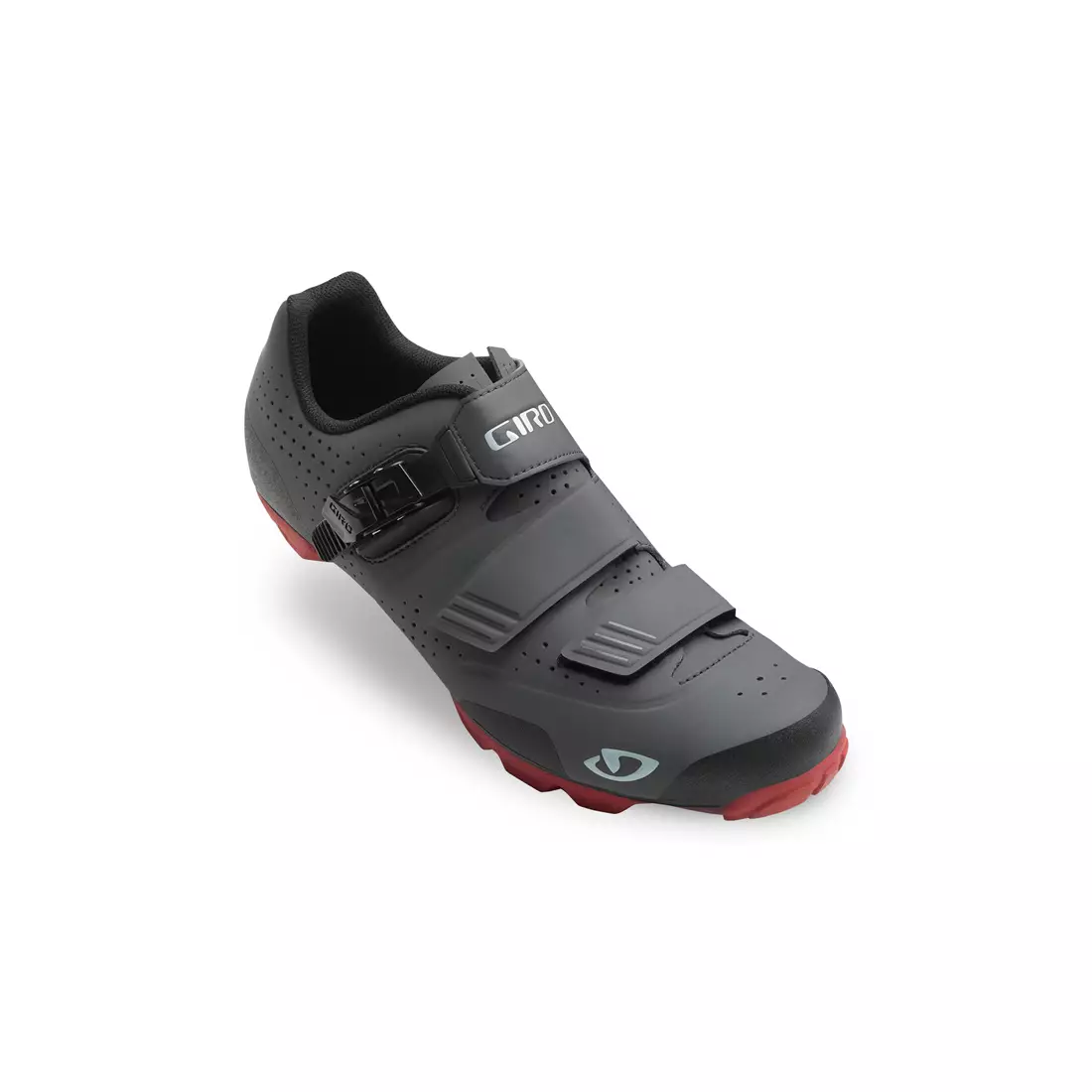 GIRO PRIVATEER R - MTB kerékpáros cipő, szürke és piros