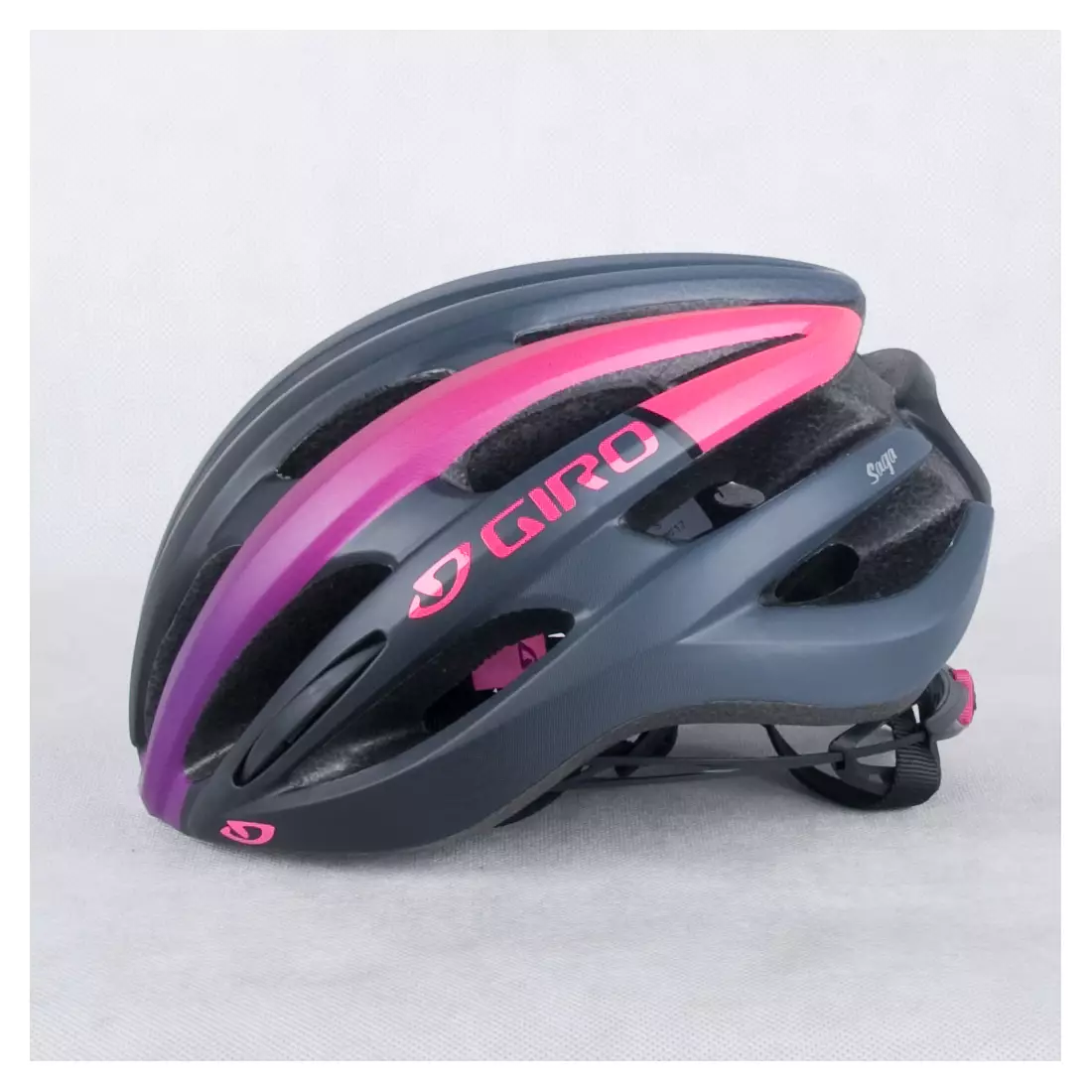 GIRO SAGA - női kerékpáros sisak, fekete és rózsaszín