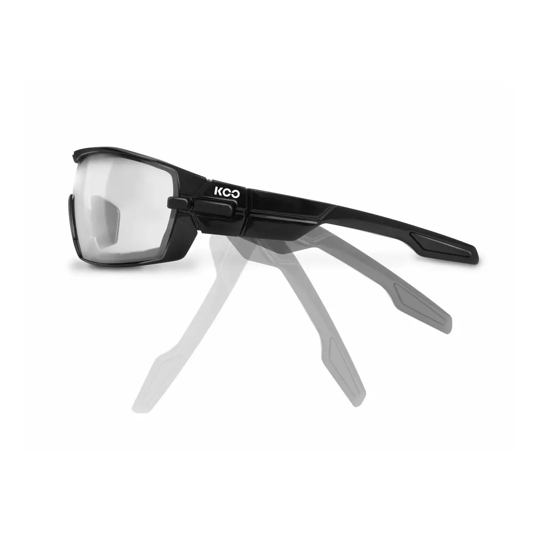 KOO OPEN - sportszemüveg BLACK CEY00002.201 - fekete-szkło-smokemirror/clear