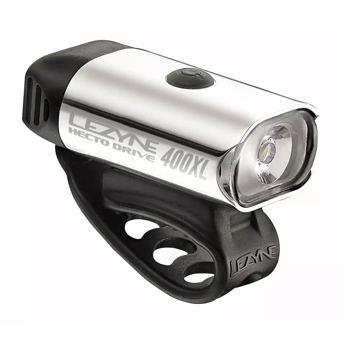 LEZYNE HECTO DRIVE 400XL fényszóró 400 lumen, USB ezüst (ÚJ) LZN-1-LED-9F-V406