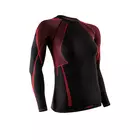 TERVEL - OPTILINE OPT2007 - női termoaktív póló D/R - fekete és piros