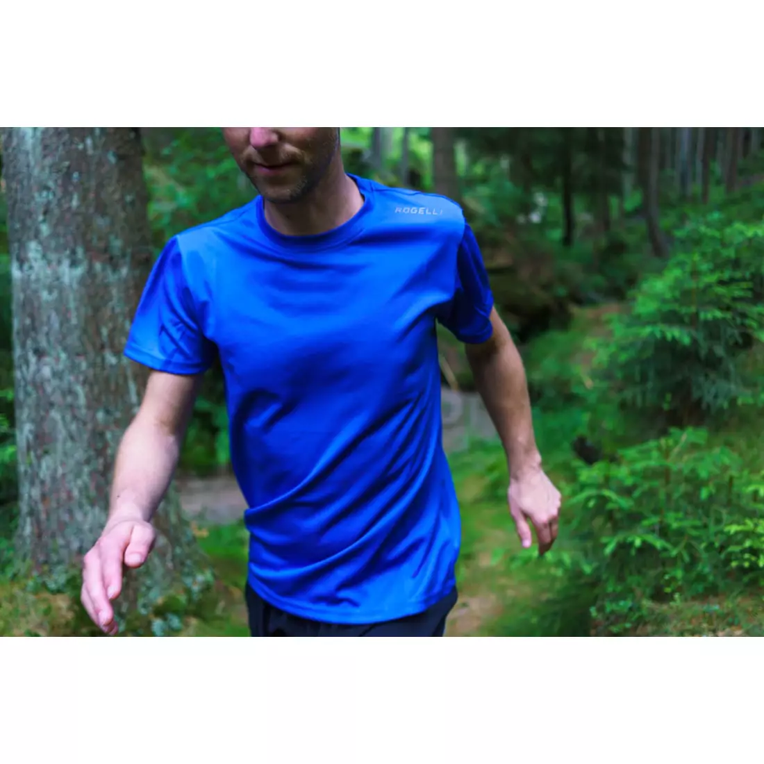 ROGELLI RUN PROMOTION férfi rövid ujjú sporting, kék