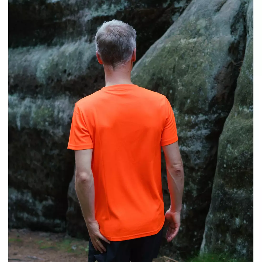 ROGELLI RUN PROMOTION férfi rövid ujjú sporting, narancssárga