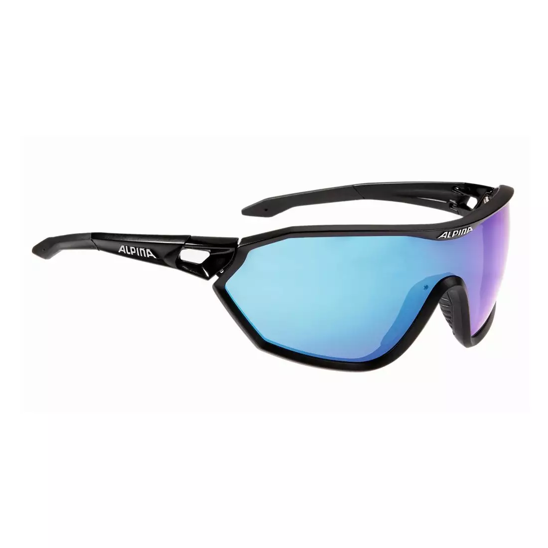 ALPINA S-WAY CM Sport szemüveg, black matt, blue mirror S3
