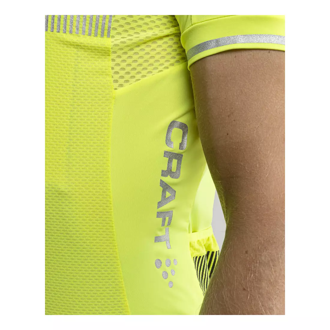 CRAFT Verve Glow férfi kerékpáros mez, fluorsárga, 1904995-2809