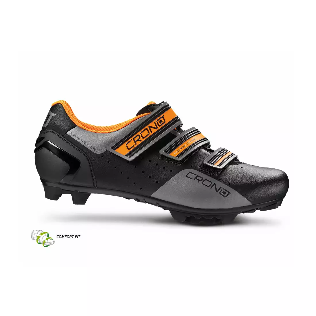 CRONO CX-4 NYLON MTB kerékpáros cipő fekete-narancs