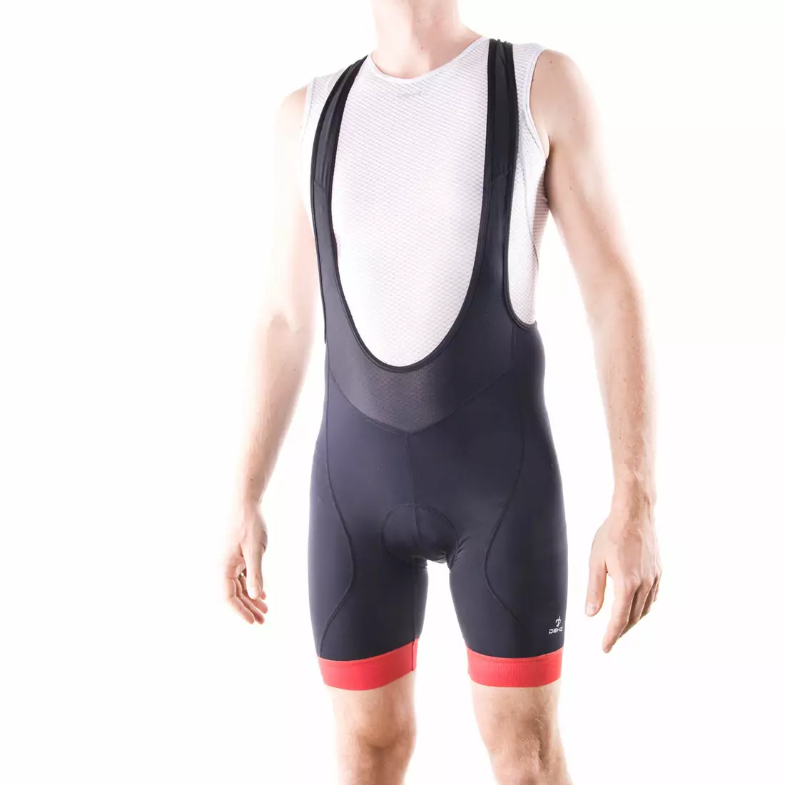DEKO STYLE férfi kerékpáros rövidnadrág, fekete-piros