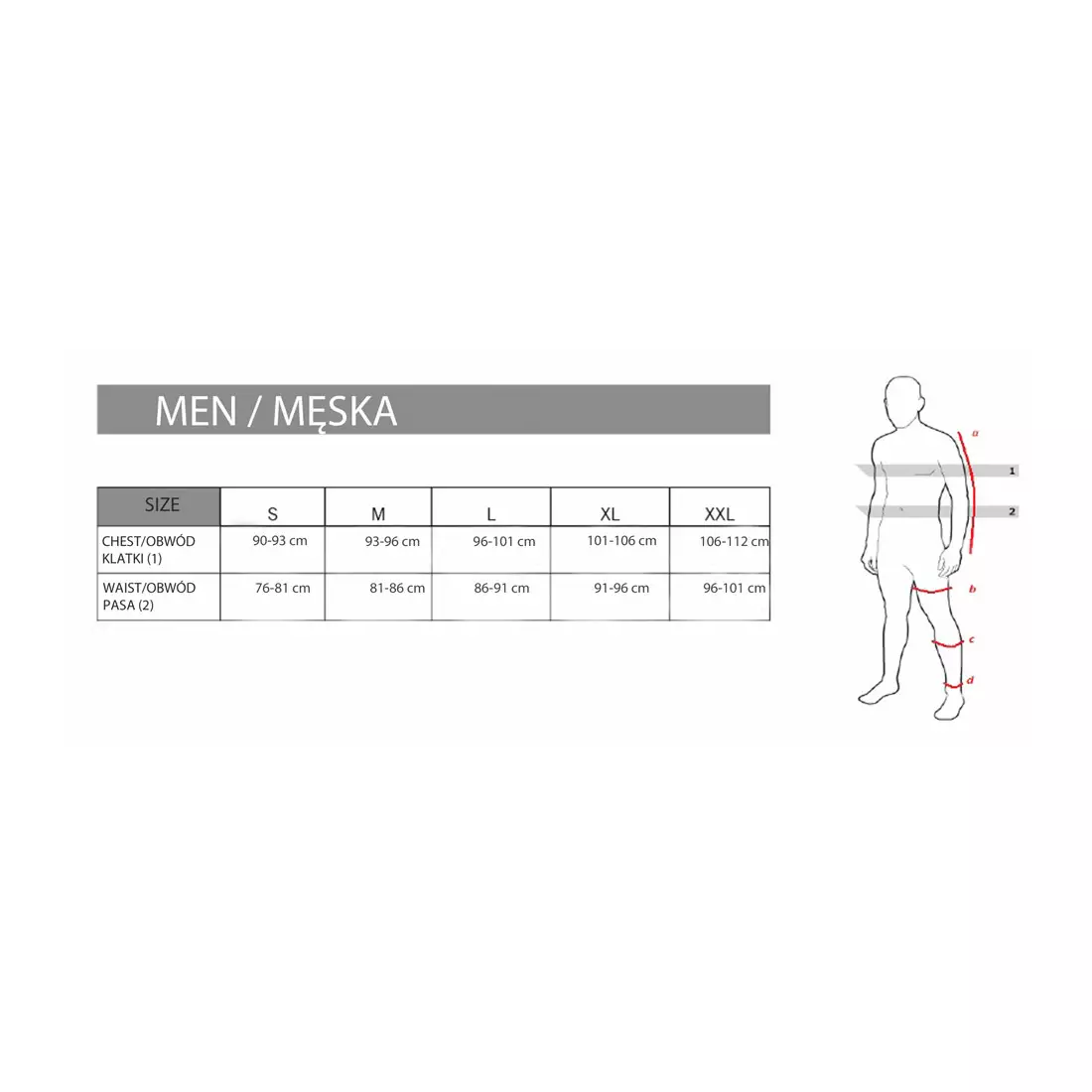 FDX 1070 férfi kerékpáros szett mez + kantáros rövidnadrág párnával, piros