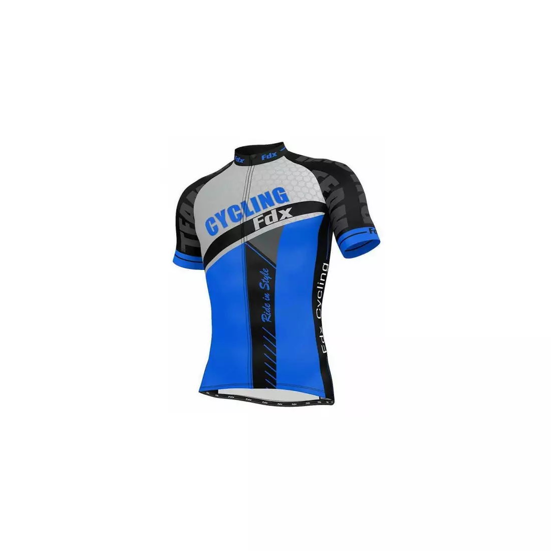 FDX 1070 pánska cyklistická súprava tričko + kraťasy s náprsenkou, modrá
