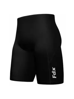 FDX 1600 férfi kerékpáros rövidnadrág, fekete-fekete varrás