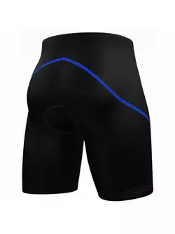 FDX 1600 férfi kerékpáros rövidnadrág, fekete-kék varrás