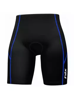 FDX 1600 férfi kerékpáros rövidnadrág, fekete-kék varrás