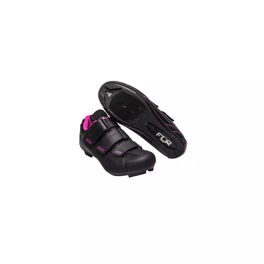 FLR F-35 női országúti kerékpáros cipő, fekete/rózsaszín