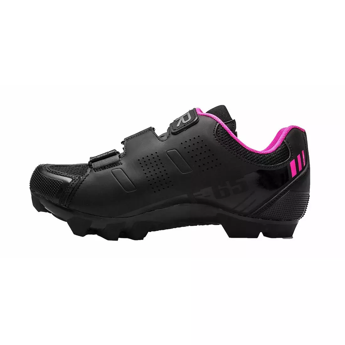 FLR F-65 Női MTB kerékpáros cipő, fekete/rózsaszín
