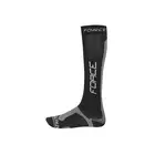 FORCE 90104 ATHLETIC PRO kompressziós zokni, fekete-fehér