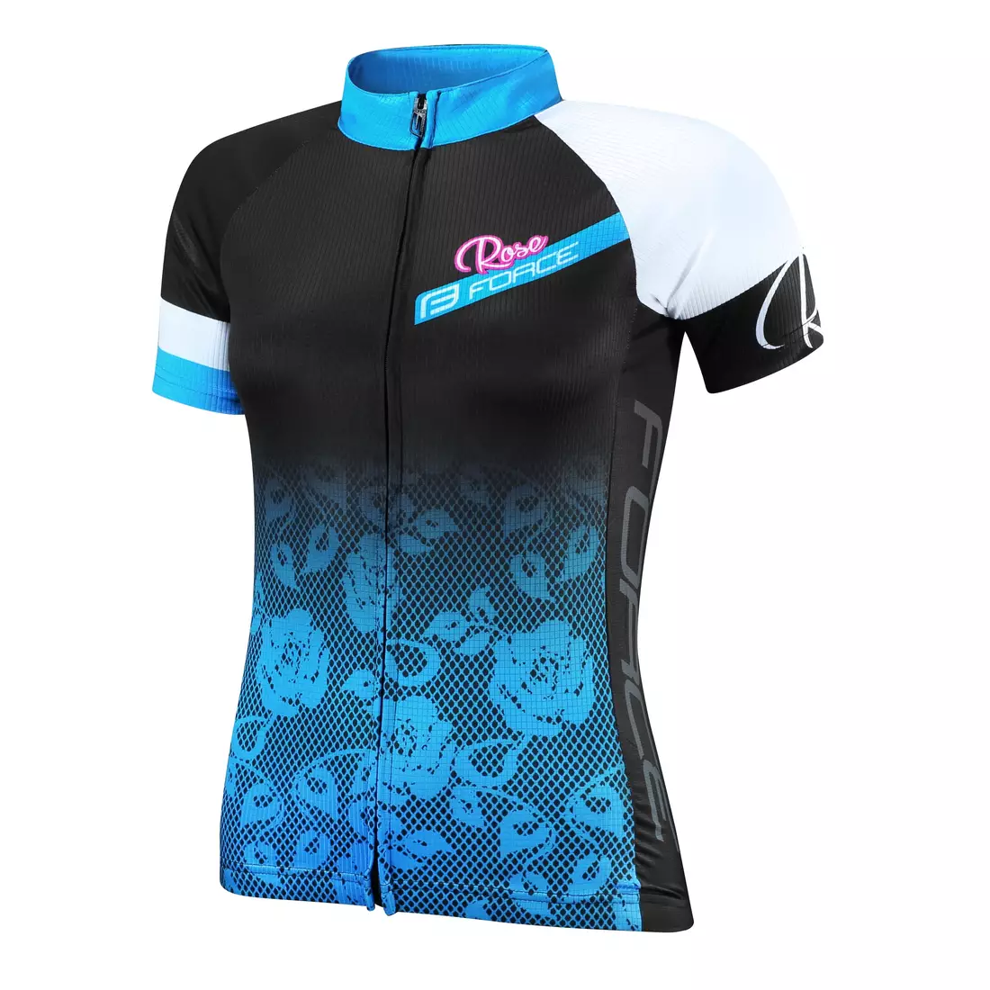 FORCE ROSE női kerékpáros mez 9001341 fekete-kék
