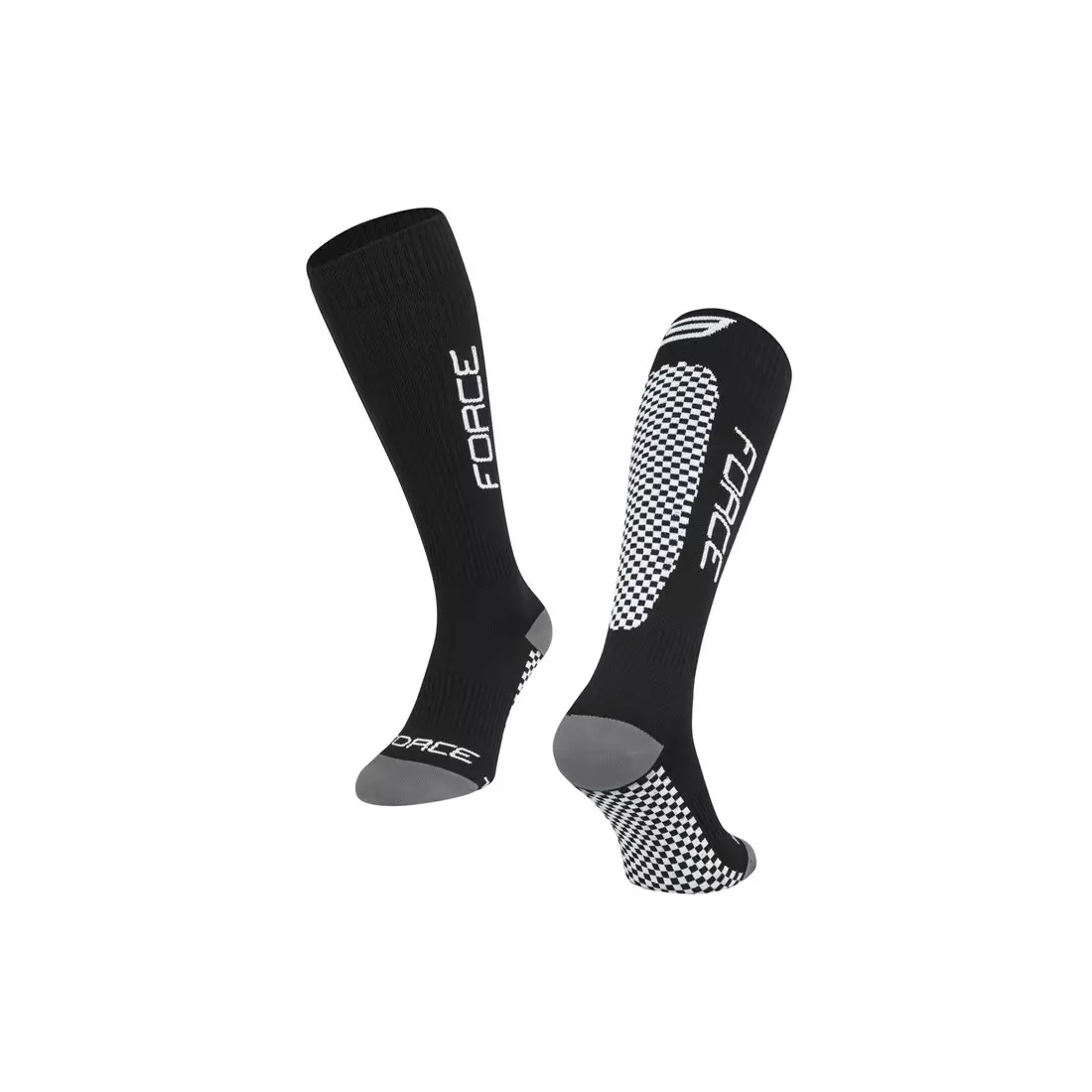 FORCE TESSERA COMPRESSION kompressziós zokni, fekete és szürke