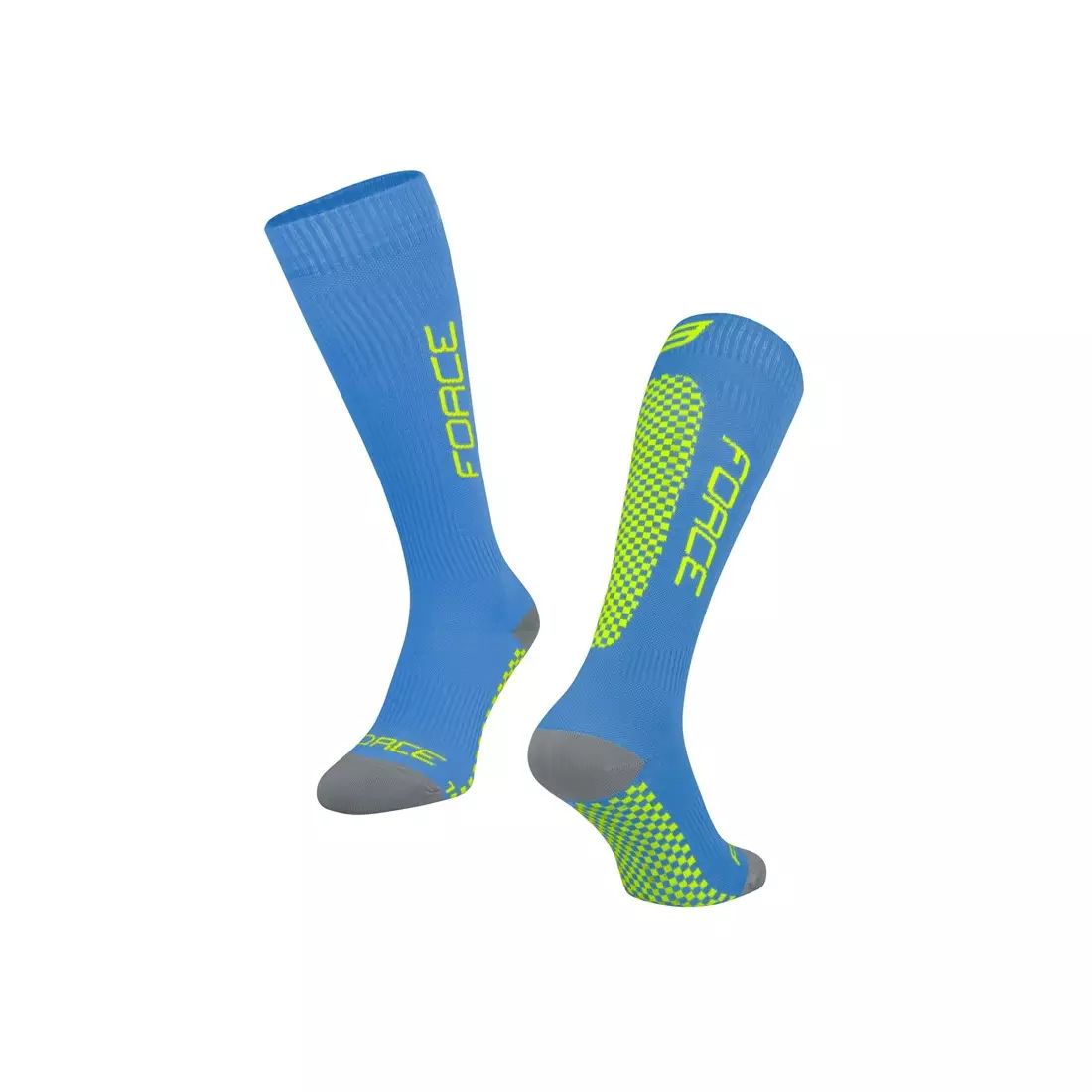 FORCE TESSERA COMPRESSION kompressziós zokni, kék és fluor