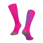 FORCE TESSERA COMPRESSION kompressziós zokni, rózsaszín-lila