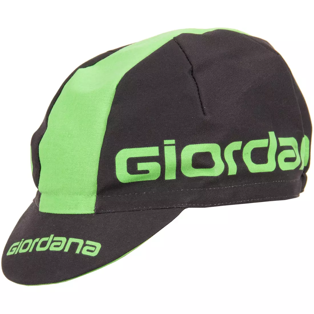 GIORDANA SS18 kerékpáros sapka - Giordana logó - fekete/Fluo zöld GI-S5-COCA-GIOR-BKFL egy méret