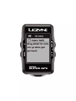 LEZYNE SUPER GPS fekete, kerékpáros komputer