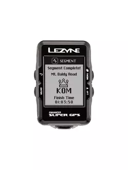 LEZYNE SUPER GPS fekete, kerékpáros komputer
