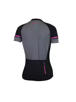 ROGELLI CARLYN 2.0 női kerékpáros mez, fekete-szürke-rózsaszín 010.107