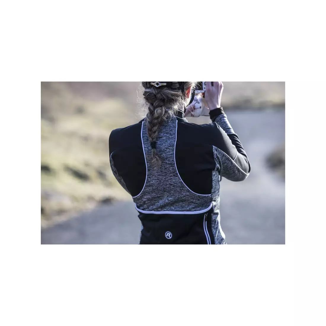ROGELLI CARLYN 2.0 női téli kerékpáros kabát, fekete-szürke