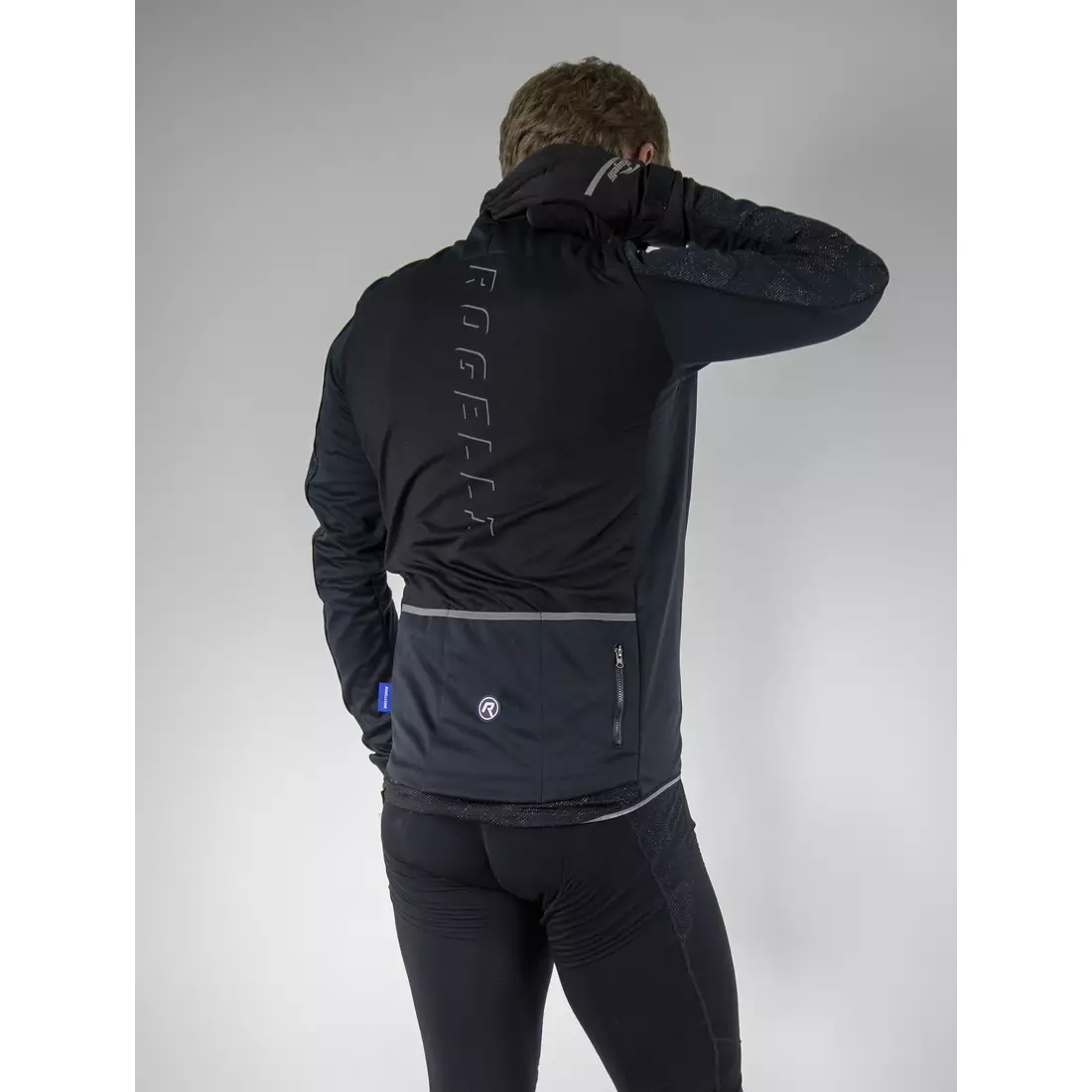 ROGELLI RENON 3.0 téli kerékpáros kabát, softshell, fényvisszaverő, fekete
