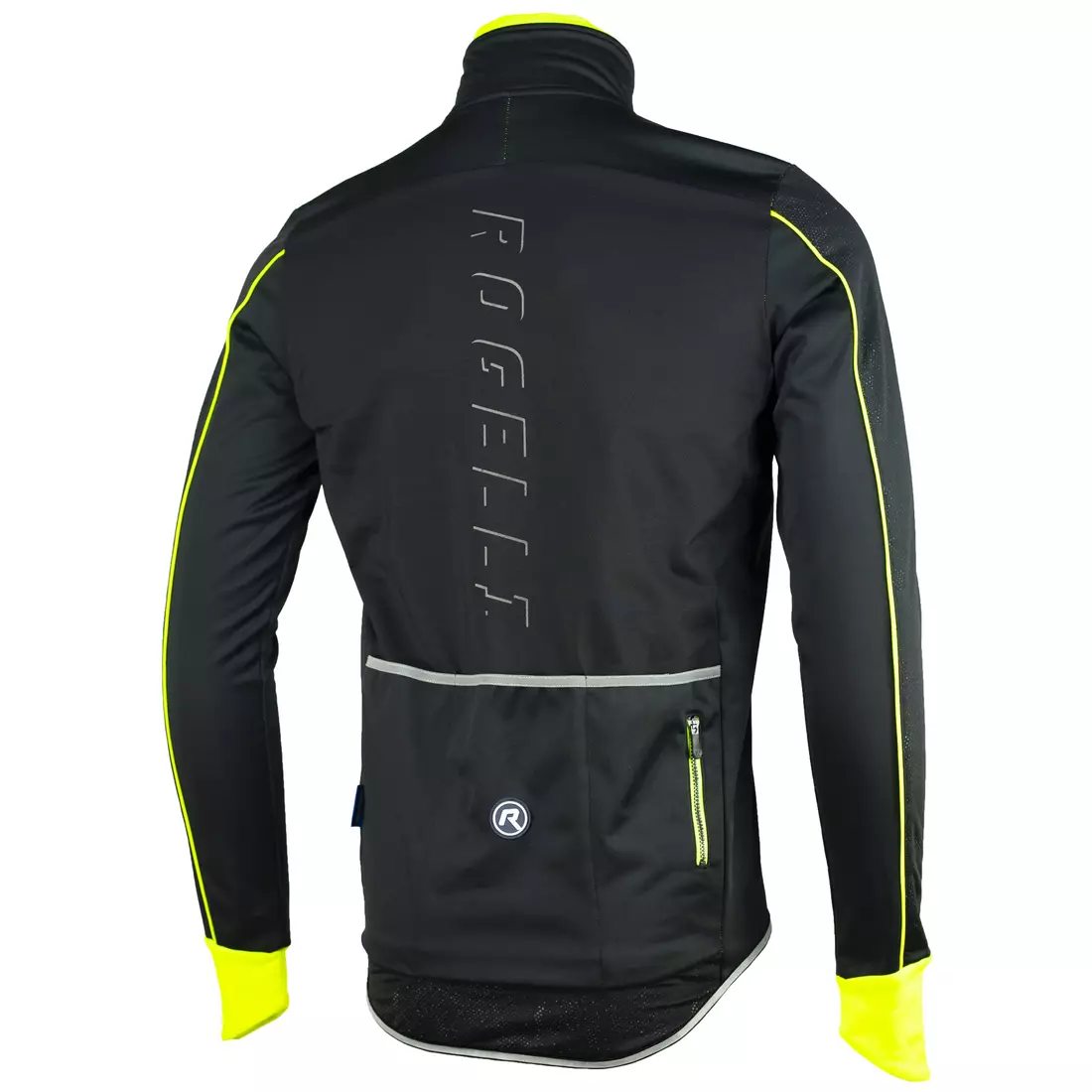 ROGELLI RENON 3.0 téli kerékpáros kabát, softshell, fényvisszaverő, fekete-fluor