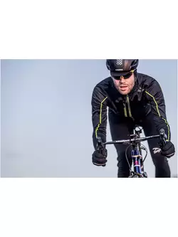 ROGELLI RENON 3.0 téli kerékpáros kabát, softshell, fényvisszaverő, fekete-fluor