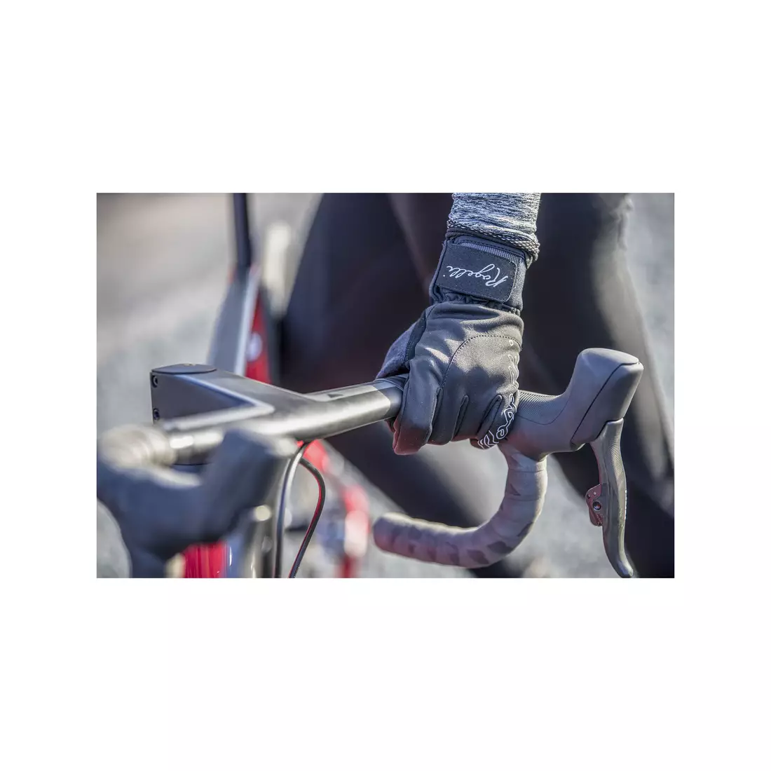 ROGELLI STORM női téli kerékpáros kesztyű, softshell, fekete