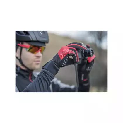 ROGELLI STORM téli kerékpáros kesztyű, softshell, red