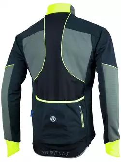 ROGELLI téli kerékpáros kabát TRANI 4.0 softshell, fekete-szürke-fluor