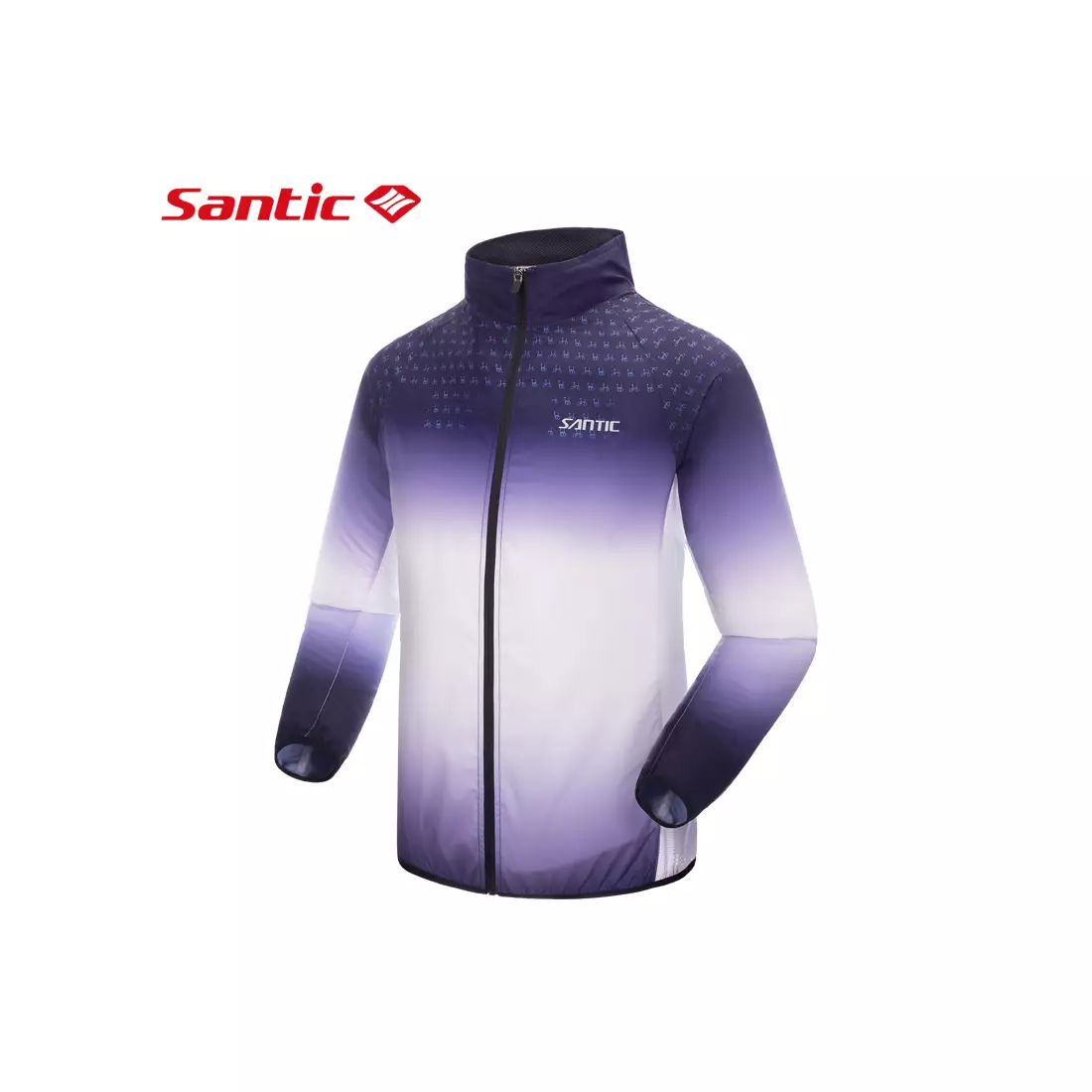 SANTIC könnyű kerékpáros kabát, fehér és lila