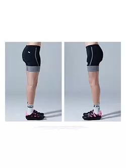 SANTIC női kerékpáros rövidnadrág, fekete és szürke