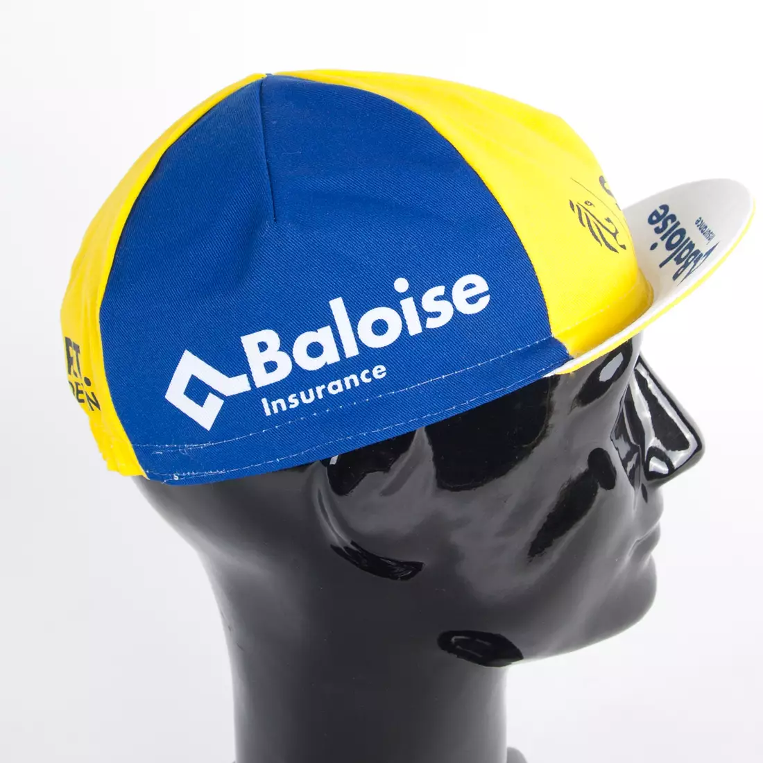 Apis Profi kerékpáros sapka SPORT vlaanderen Baloise Insurance kék sárga fehér napellenző