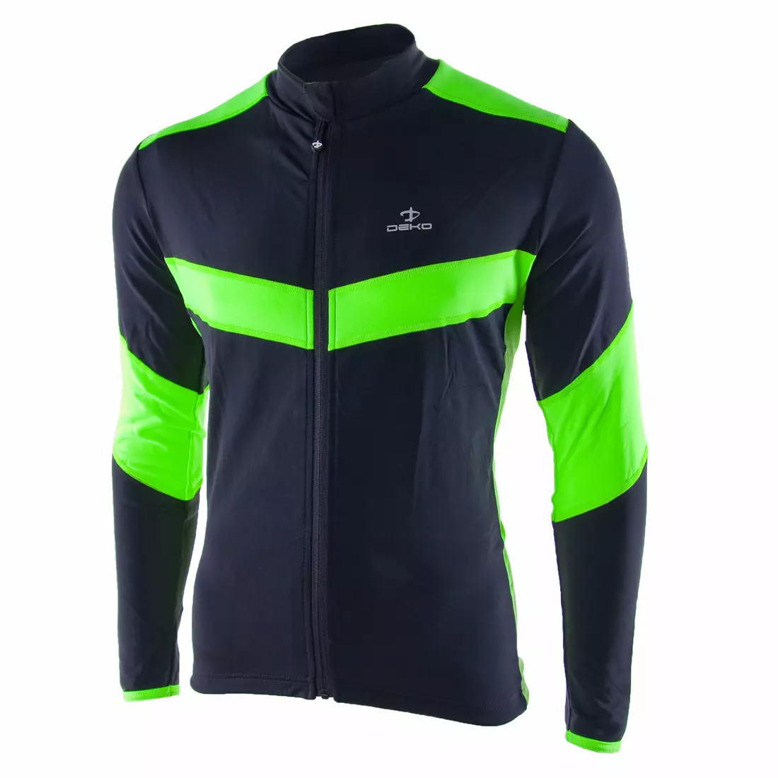 DEKO HUM D-Robax kerékpáros pulóver fekete-fluor zöld