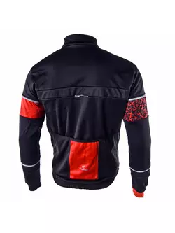 DEKO KOLUN fekete-piros softshell kerékpáros kabát