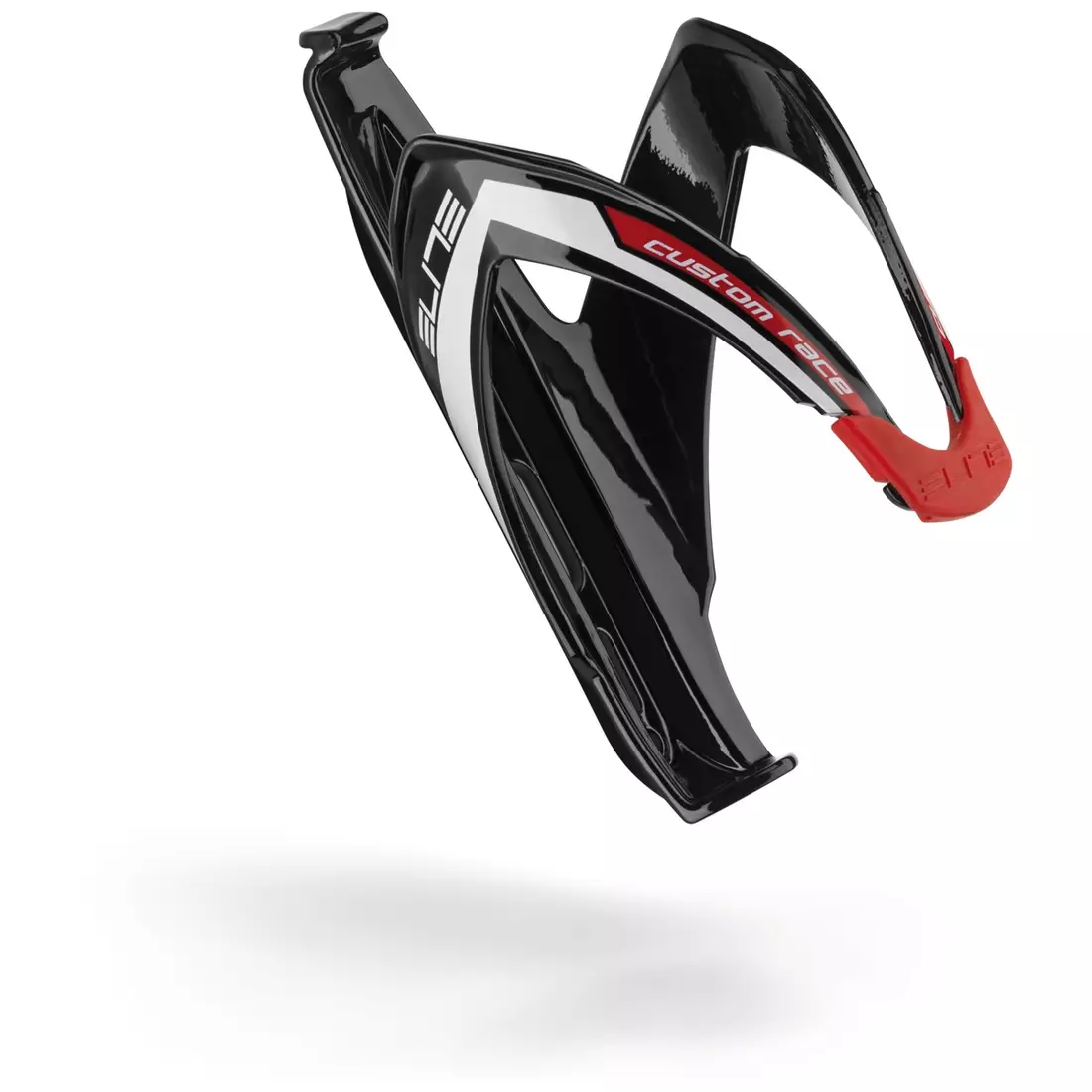 Elite egyedi versenykerékpár vizespalackkosár fekete-piros logó EL0061685 SS19