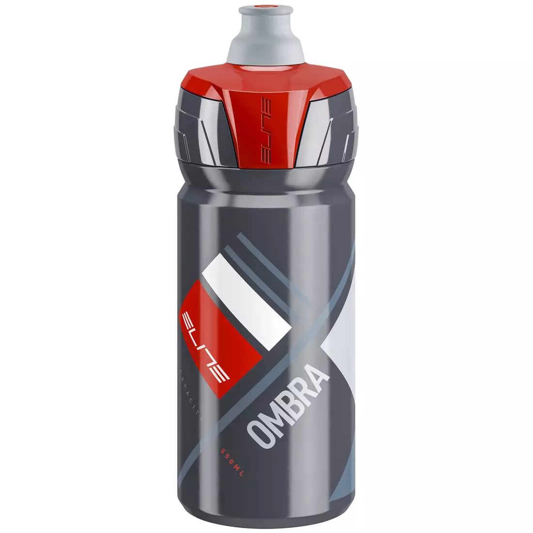 Elite kerékpáros palack Ombra szürke - Piros Graphics 550ml EL0150115 SS19